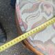Pair old ottoman stools foot rest round wicker vintage rattan