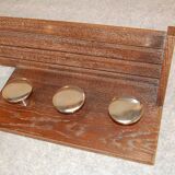 Modernist Art Deco coat racks in limed brown oak