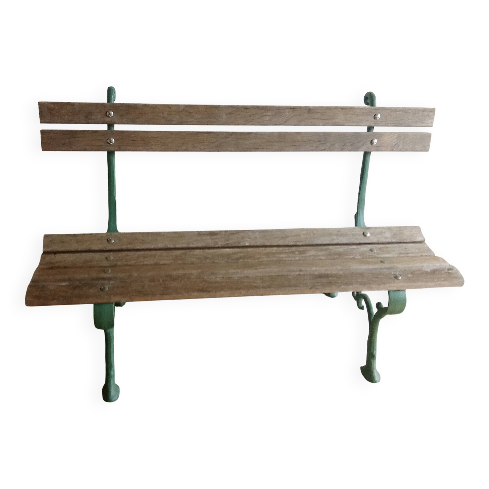 Antique cast iron garden bench.