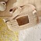 Panier ancien, besace en osier tressé - art populaire