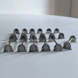Set of 12 solid silver knife holders