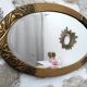 Mirror oval bevelled art deco
