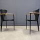 Vintage leather armchairs by Arrben Italy, 1980s - set of 6