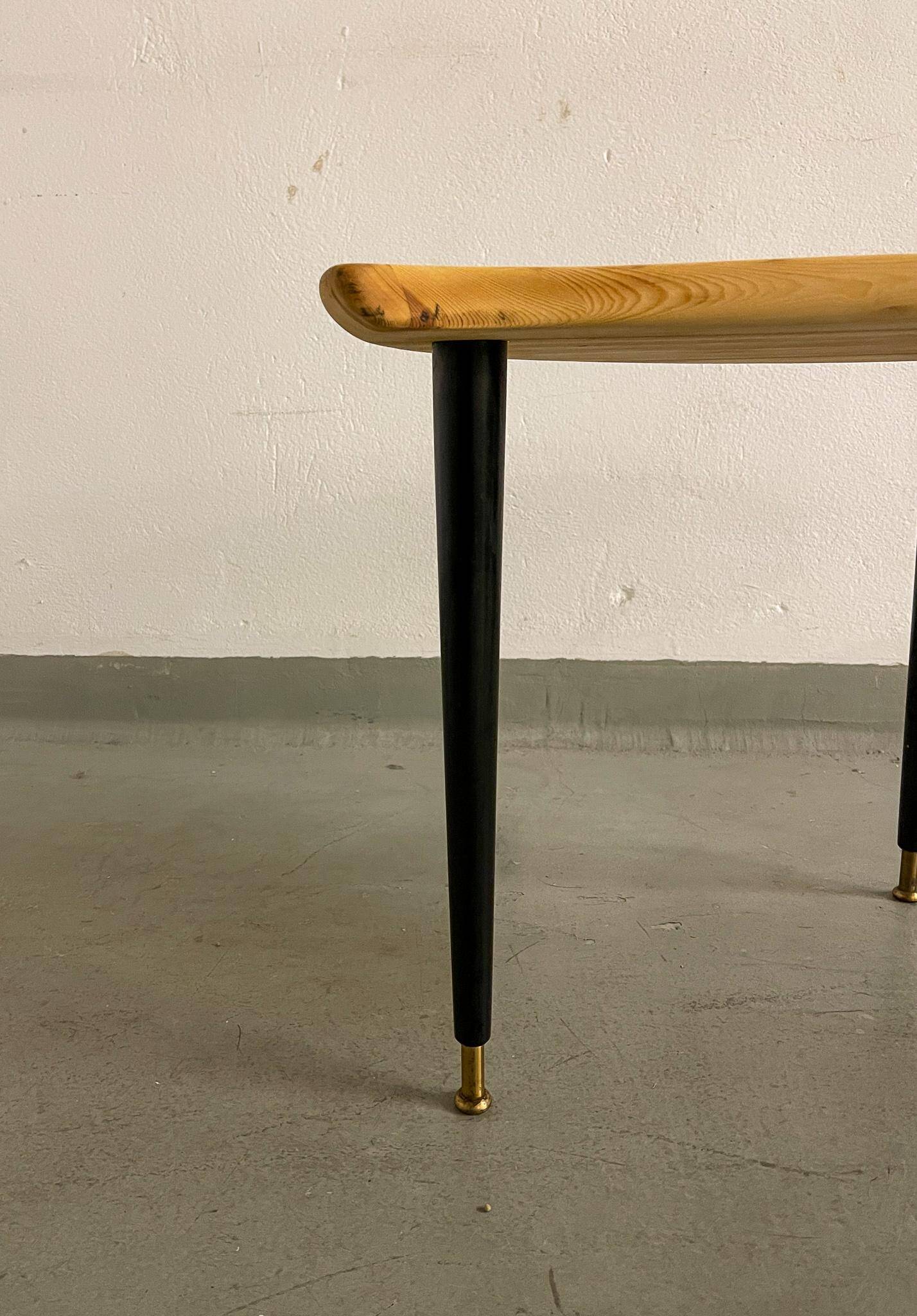 Kidney-Shaped Side Table Produced by Svensk Fur, Sweden, 1970s