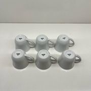 Set of 6 Alessi moka cups – KU – Toyo Ito – White porcelain – From