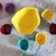 Vintage salad bowl and ramekin with cut-in-coloured earthenware