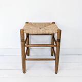 Tabouret mid century rustique