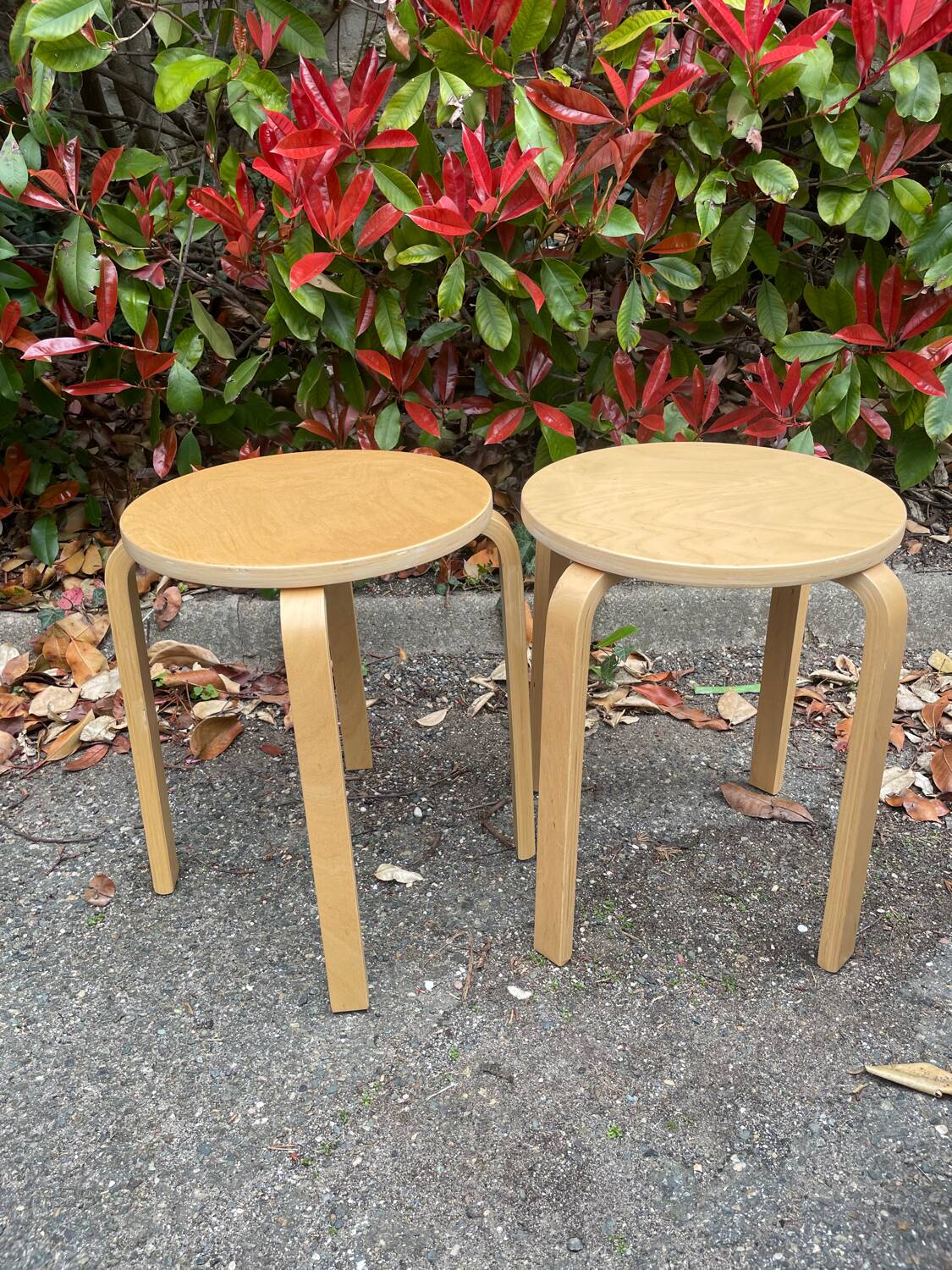 Pair of vintage IKEA Frosta stools