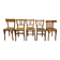 Set of 5 mismatched chairs in Baumann style