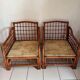 Paire de Fauteuils rotin et bambou
