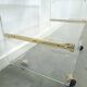 Space age plexiglas trolley met messing