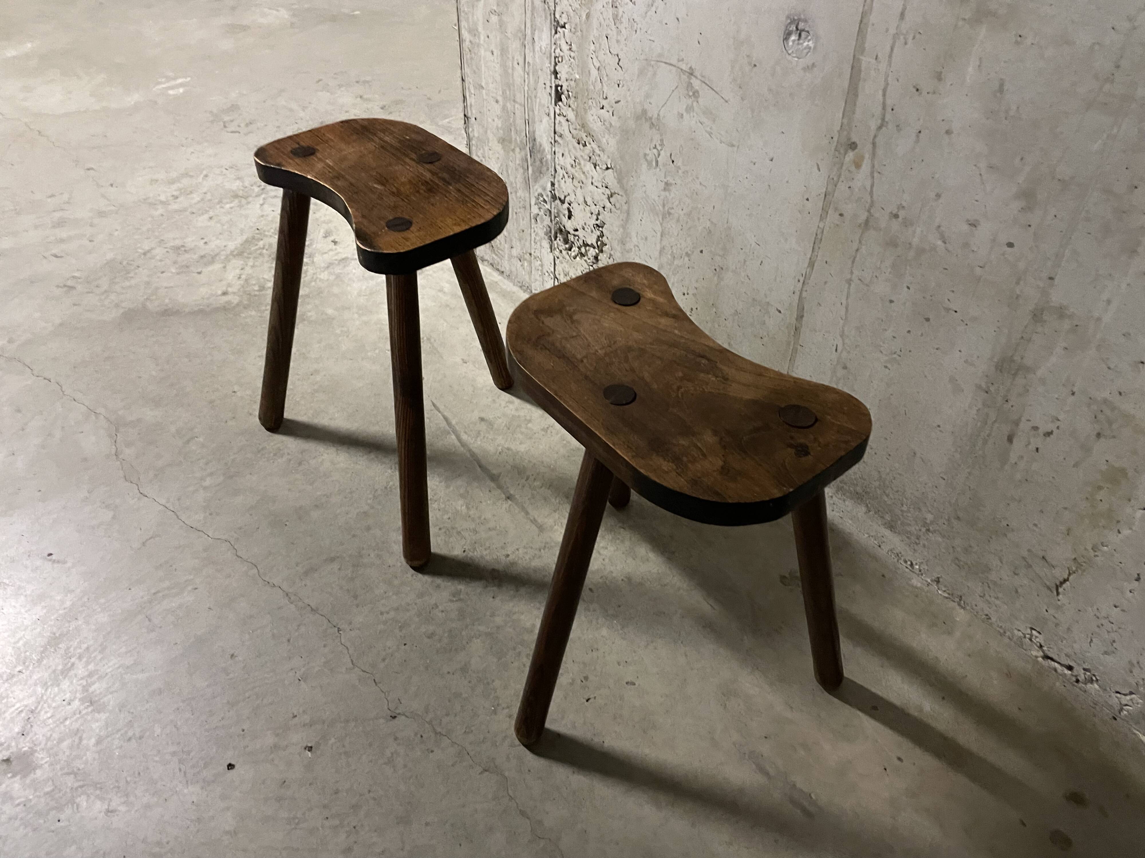 Pair of tripod stools