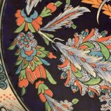 Turkish earthenware dish, coloured, handmade and signed Coskun Uzun, Kotahya, Turkey