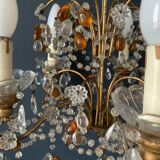 Two-tone crystal cage chandelier from the 1900s
