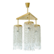 Vintage lustre from Jablonecké Sklárny in crystal and brass – Czechoslovakia