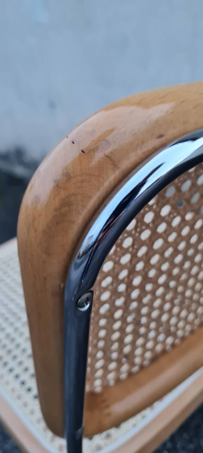 Talin chrome and cane chair