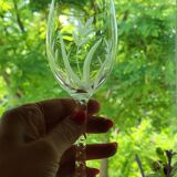 10 Arques Crystal Wine Glasses Fleury Cut Flamépis Model