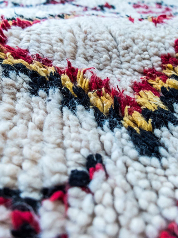 Rugs made wool authentic hand Azilal, 230 x 110