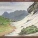Mountain landscape, 1967. Pastel by Marcel QUENCEZ, 1912-2010.