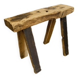 Primitive raw wood console