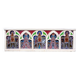 Large solid wood frame composed of 5 stained glass niches