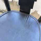 Set of 7 black bistro chairs