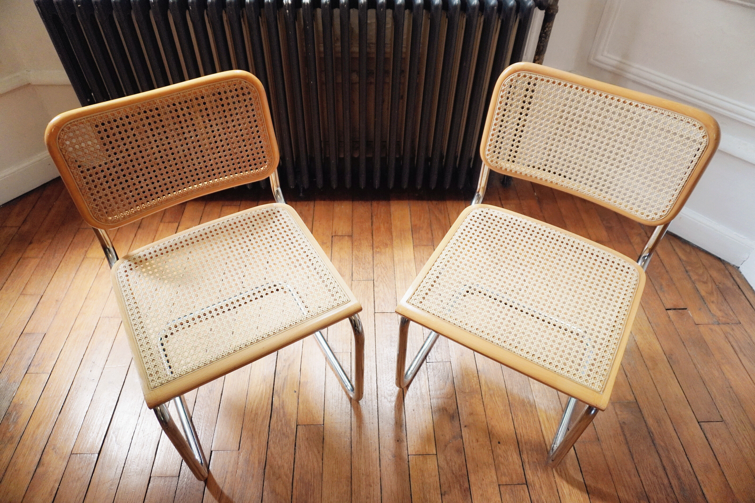 Pair of Chairs Cesca B32 by Marcel Breuer