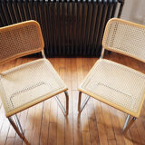 Pair of Chairs Cesca B32 by Marcel Breuer