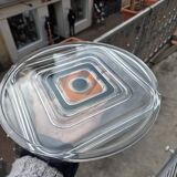 Set of three Walther kristallglas serving dishes from the 60s