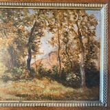 Tableau hsp d'hector allemand (1809-1886) "paysage" éc. de lyon