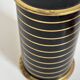 Vintage 1960 black cigarette case with gold stripes - 14 x 7 cm