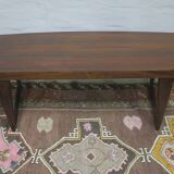 Leif Hansen curved coffee table on sled feet, Denmark 1960s