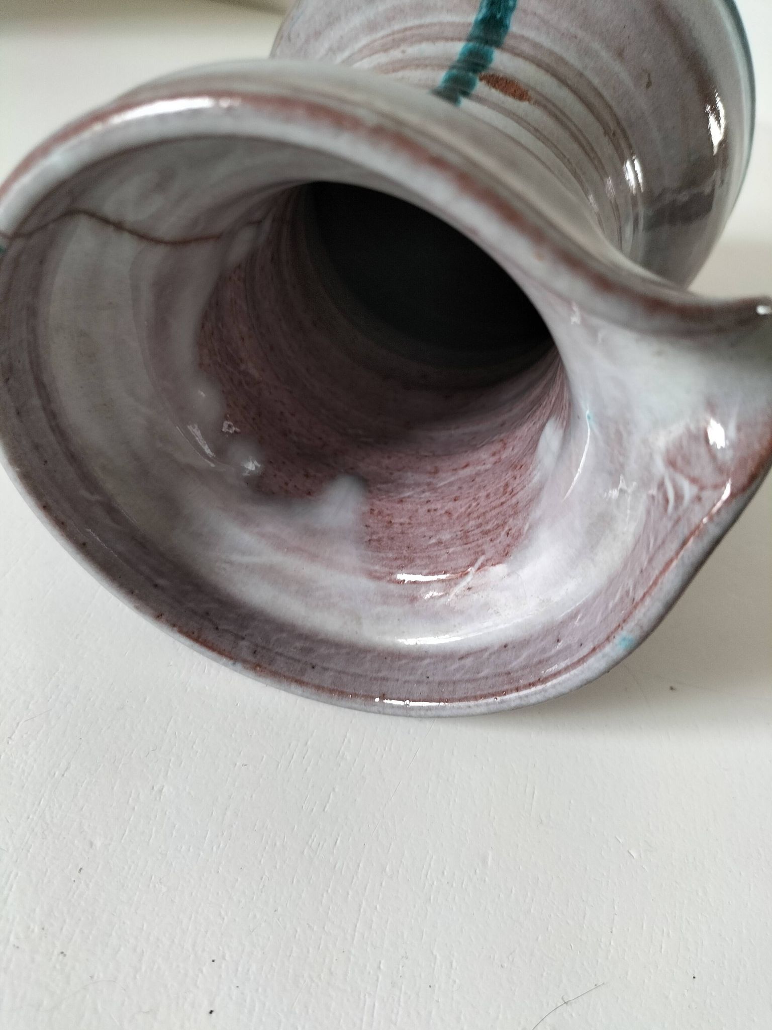 Glazed ceramic pitcher by Pichet Accolay, circa 1955–1965.