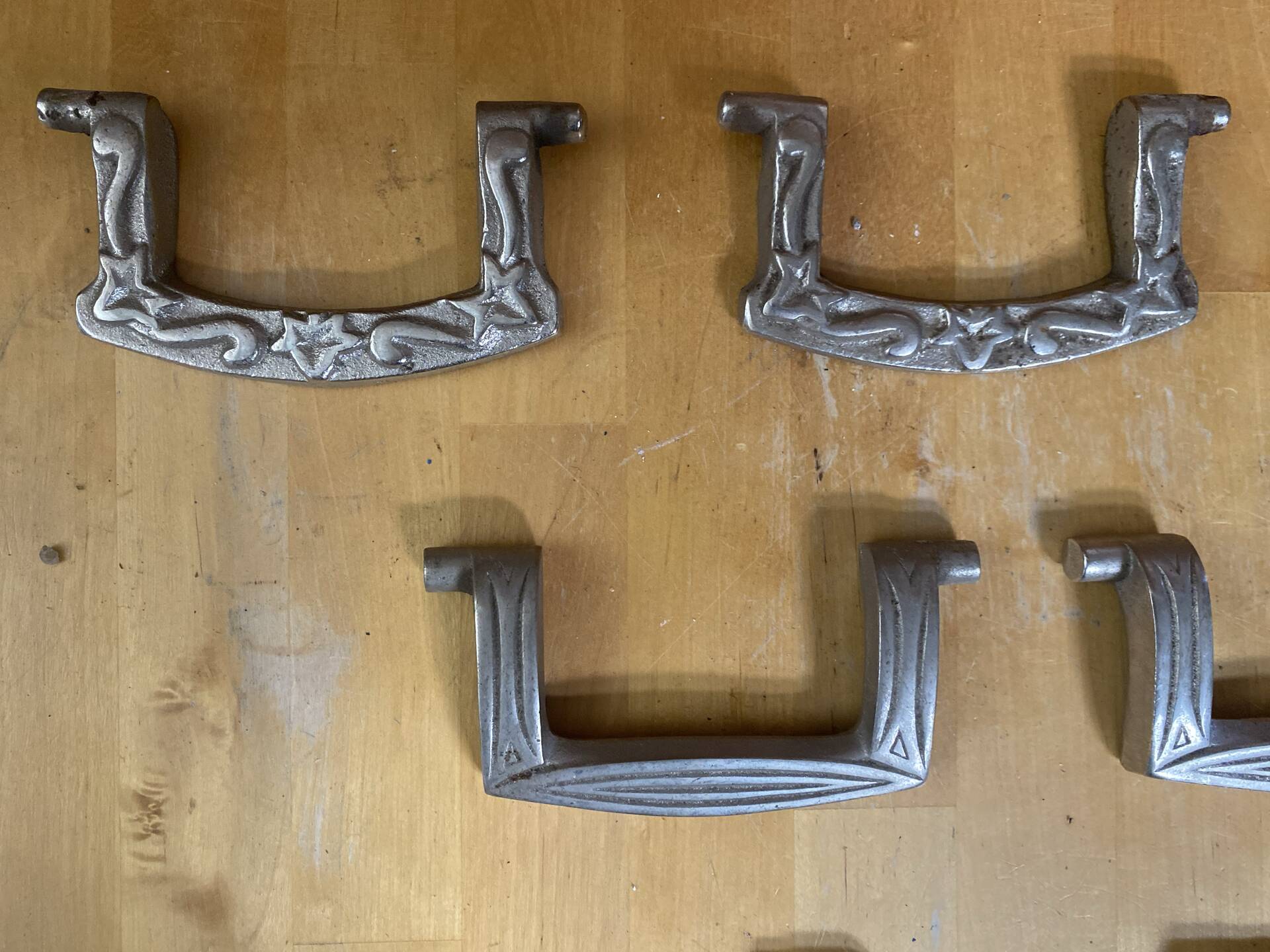 Art Deco Furniture Handles JCR Jean Charles Raymond Chrome Metal Fran