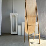 Miroir sur pied en bambou et rotin H:1m80