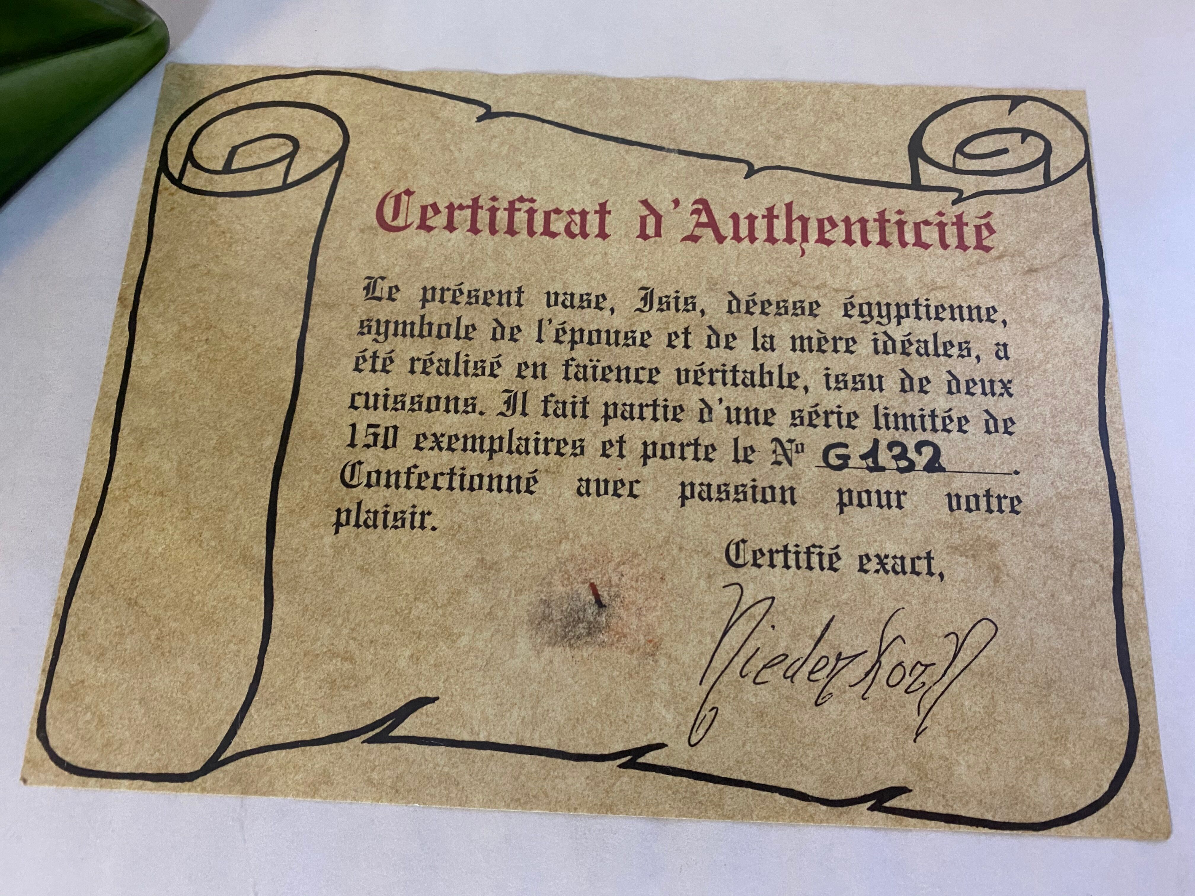 Cubist Vase Art Deco Niederkorn, Rare 1920s - ancient Egyptian Vase 1920s