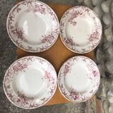 Set of 4 plates earth of iron