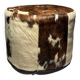Vintage cowhide pouf from the 80s.