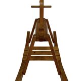 Vintage rocking horse 60s pinewood design minimalist design
