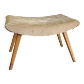 Tabouret moderniste en bois massif - années 50/60