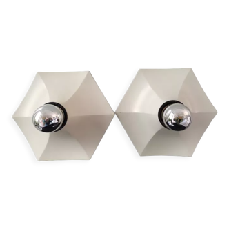 Pair of Italian wall lamps Fosnova  "Cloe" mod. 508