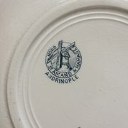 7 ironstone soup plates from Adrianople, Saint Amand and Hamage