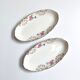 Lot de 2 raviers Sarreguemines modèle Béarn fleurs roses et bleues