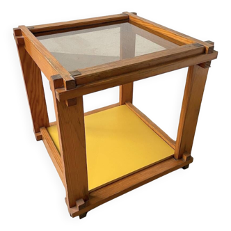 Chevet table d’appoint « cube » en pin DLG Regain