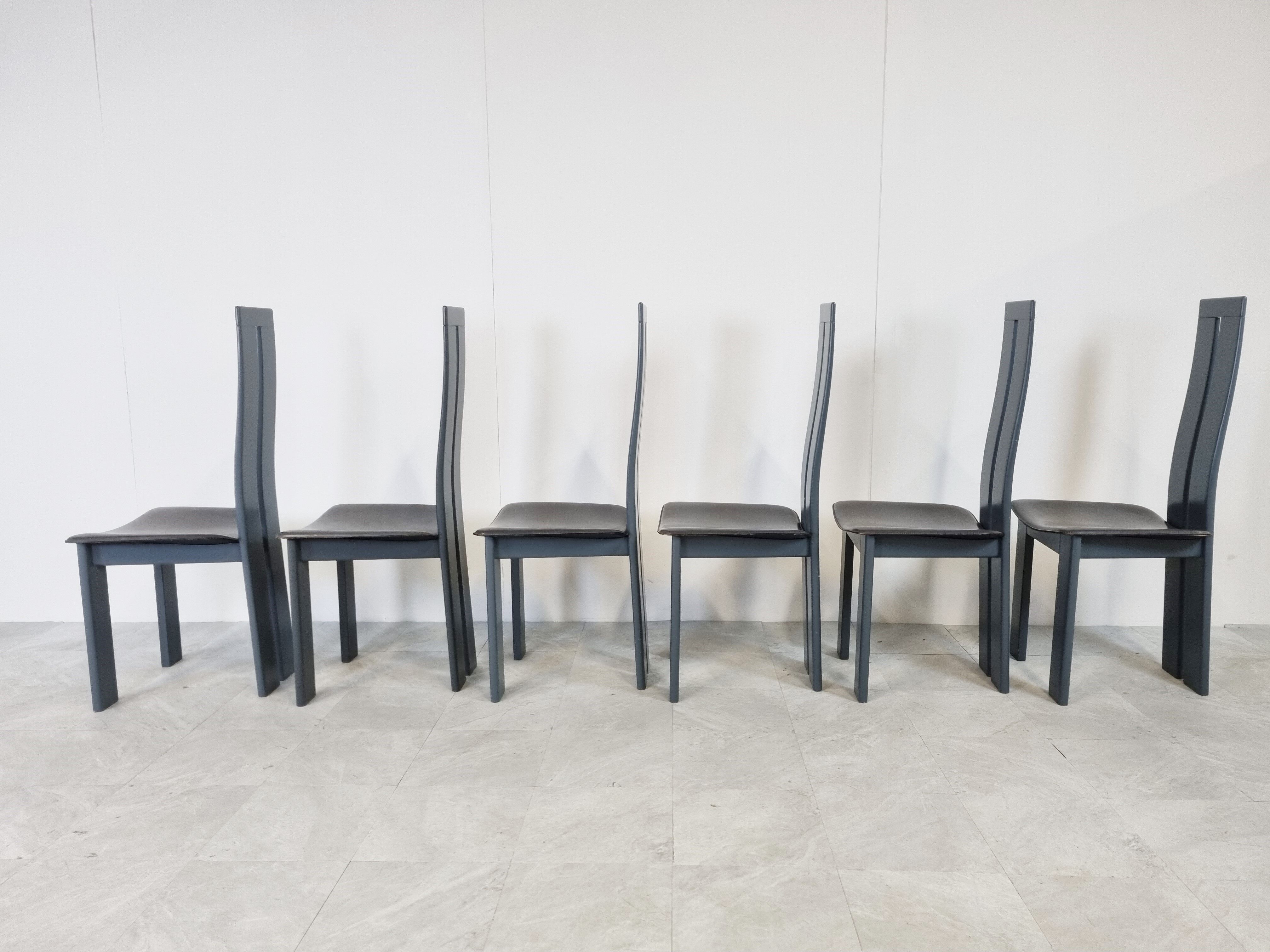 Dining chairs by Pietro costantini for Ello, 1980s, set of 6