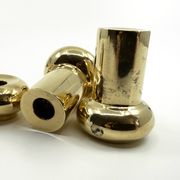 6 small brass candlesticks • Landskrona Mässing • Sweden • Circa 1978
