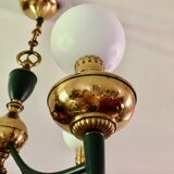 Green and gold directoire chandelier