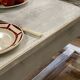 Farmhouse table 6 people white patinated in rectangular solid oak