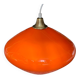 Large orange opaline glass pendant light