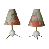 Pair of atomic design table lamps